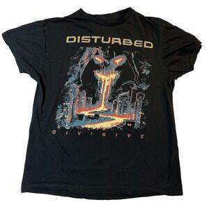 Disturbed Divisive TShirt Mens M Black 2023 Tour Band Tee Rock Heavy Metal
